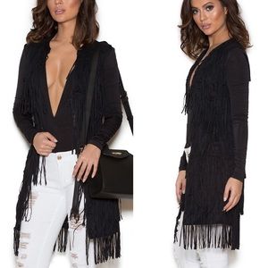 House of CB | Vegan Suede Fringe Vest